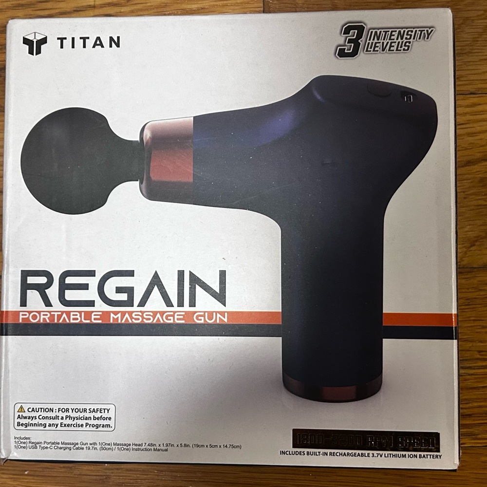 Titan Regain Black and Copper Massage Gun
